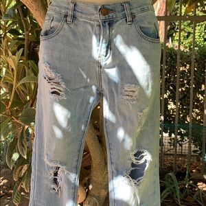 Distressed Denim Pants